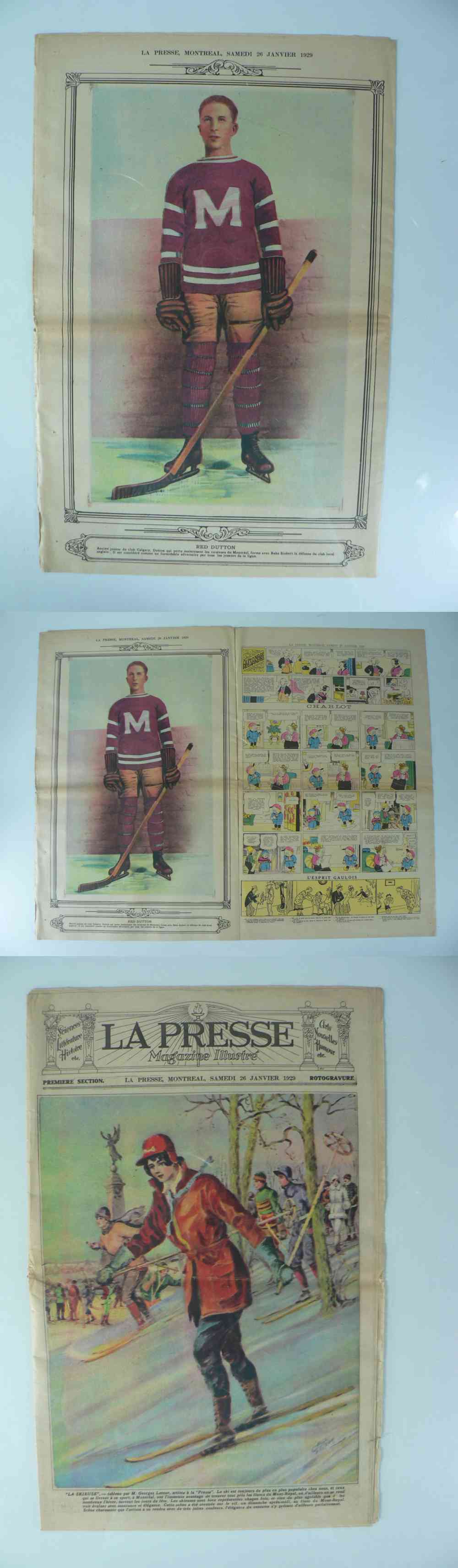 1929 LA PRESSE FULL NEWSPAPER INSIDE PHOTO R. DUTTON photo 1929 LA PRESSE FULL NEWSPAPER INSIDE PHOTO R. DUTTON photo