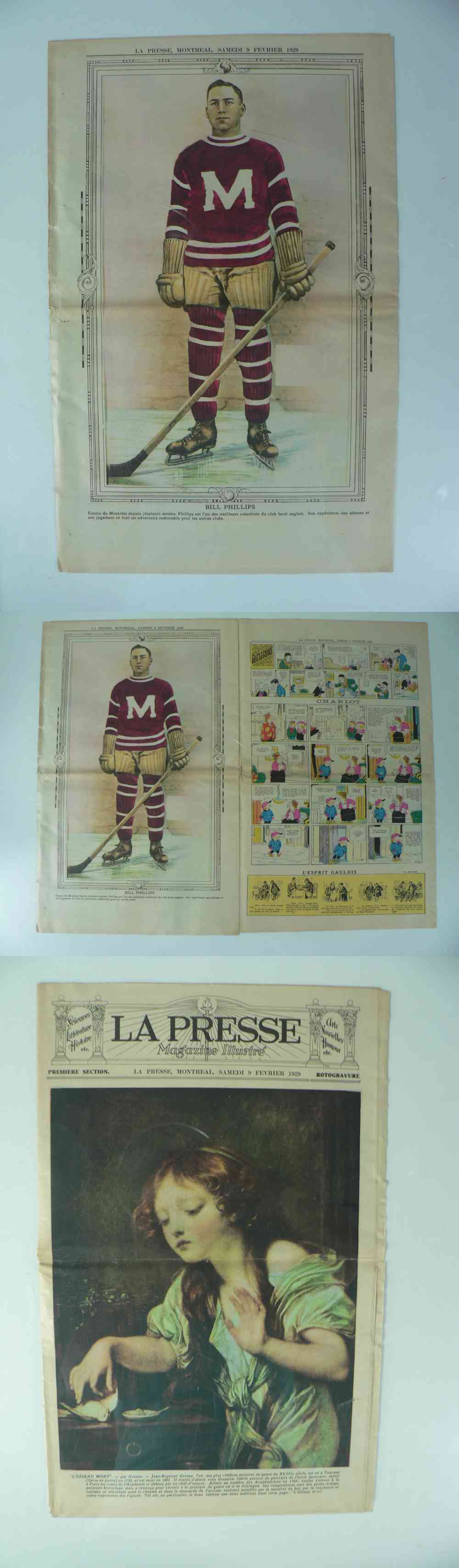 1929 LA PRESSE FULL NEWSPAPER INSIDE PHOTO B. PHILLIPS photo 1929 LA PRESSE FULL NEWSPAPER INSIDE PHOTO B. PHILLIPS photo
