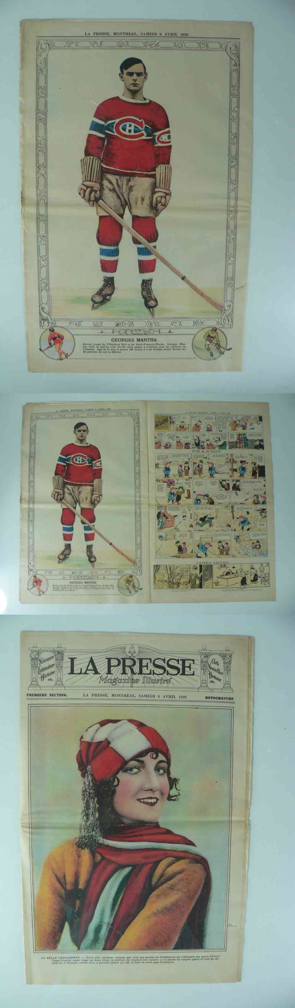 1929 LA PRESSE FULL NEWSPAPER INSIDE PHOTO G. MANTHA photo 1929 LA PRESSE FULL NEWSPAPER INSIDE PHOTO G. MANTHA photo