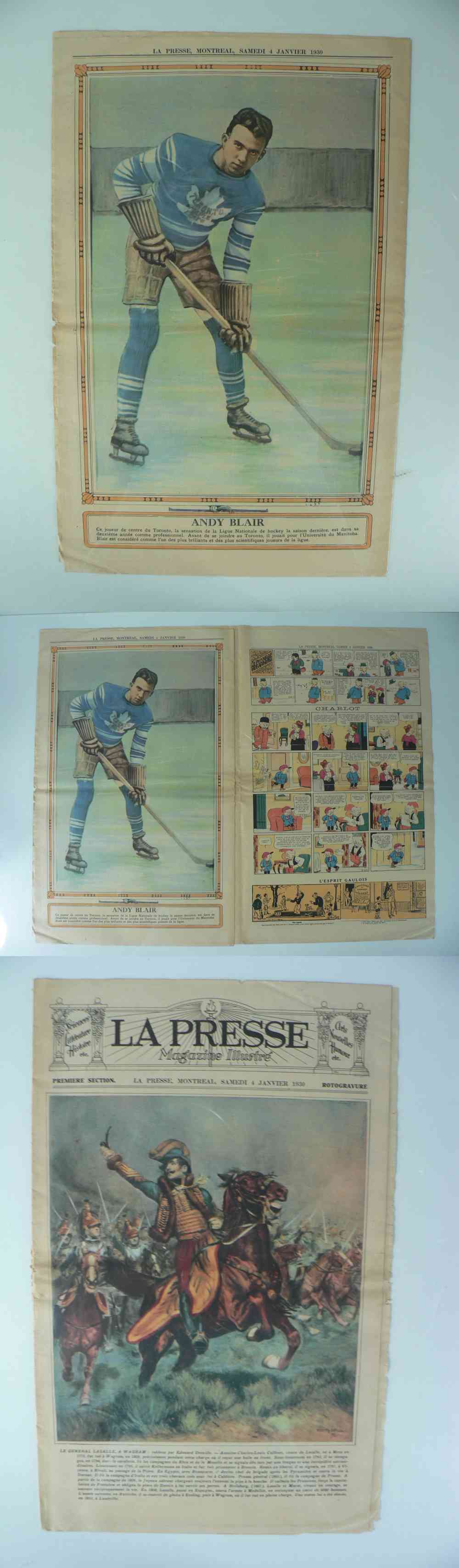1930 LA PRESSE FULL NEWSPAPER INSIDE PHOTO A. BLAIR photo 1930 LA PRESSE FULL NEWSPAPER INSIDE PHOTO A. BLAIR photo