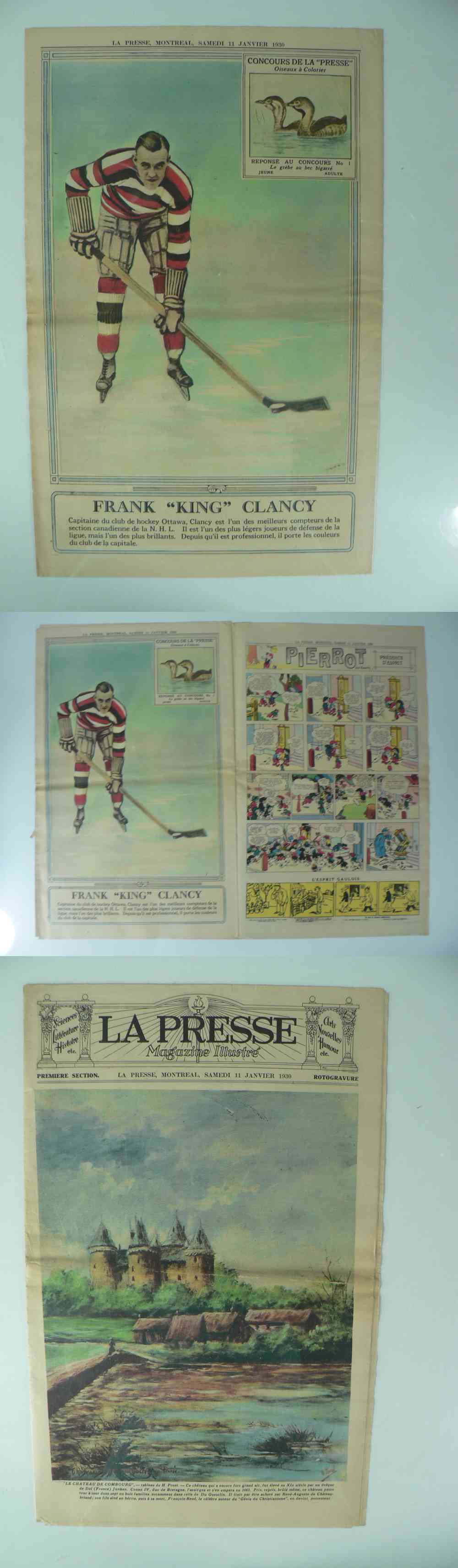 1930 LA PRESSE FULL NEWSPAPER INSIDE PHOTO K. CLANCY photo
