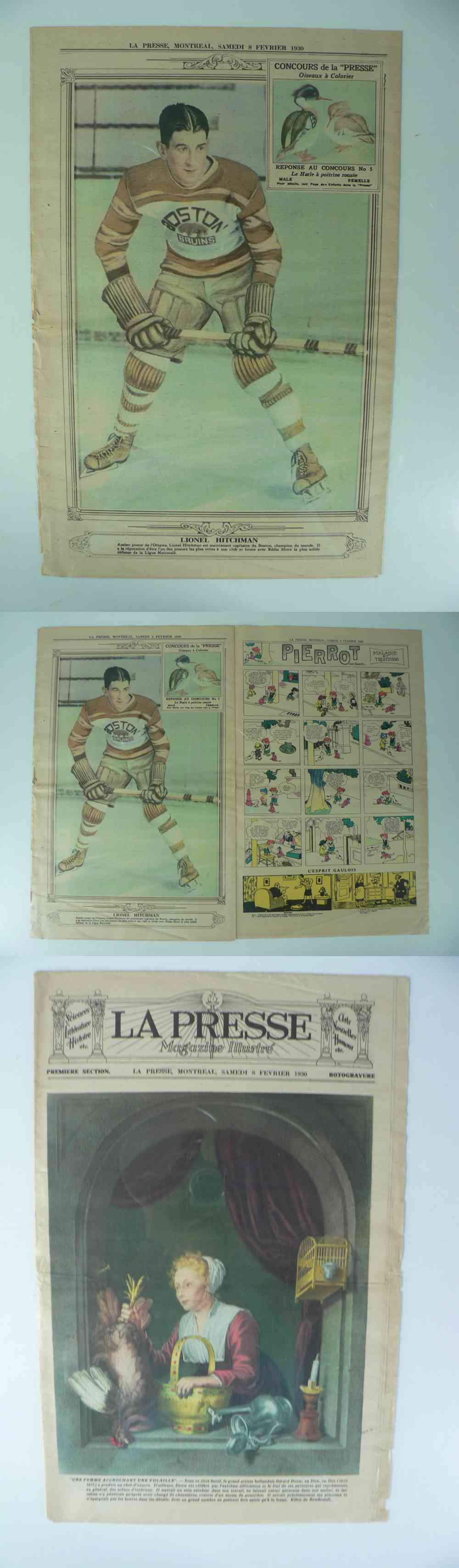 1930 LA PRESSE FULL NEWSPAPER INSIDE PHOTO L. HITCHMAN photo 1930 LA PRESSE FULL NEWSPAPER INSIDE PHOTO L. HITCHMAN photo