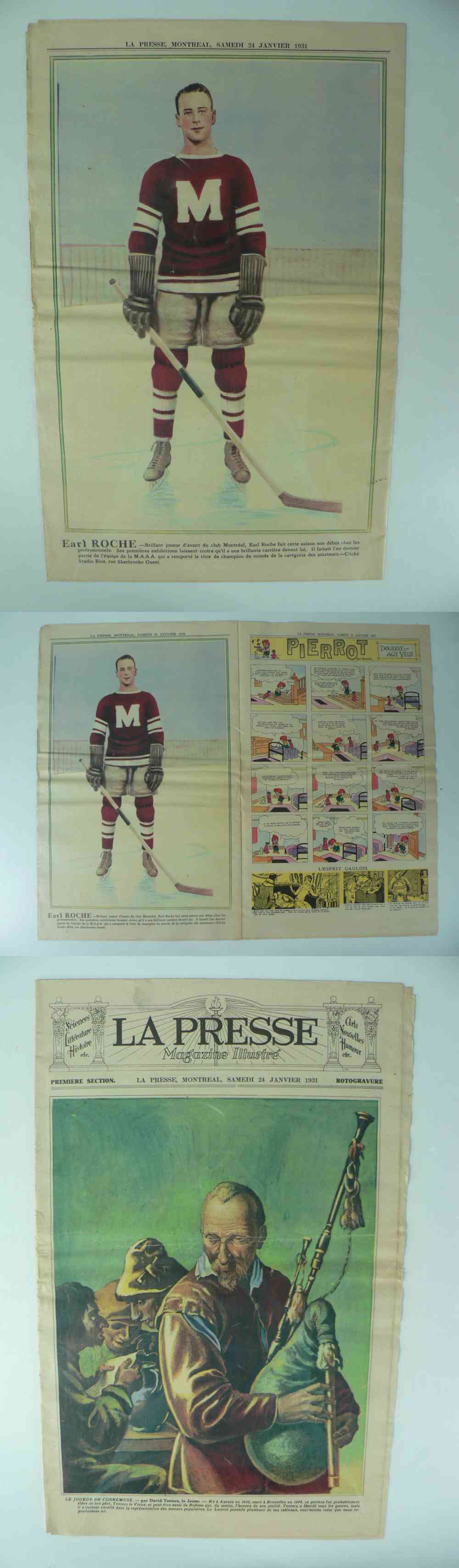 1931 LA PRESSE FULL NEWSPAPER INSIDE PHOTO E. ROCHE photo 1931 LA PRESSE FULL NEWSPAPER INSIDE PHOTO E. ROCHE photo