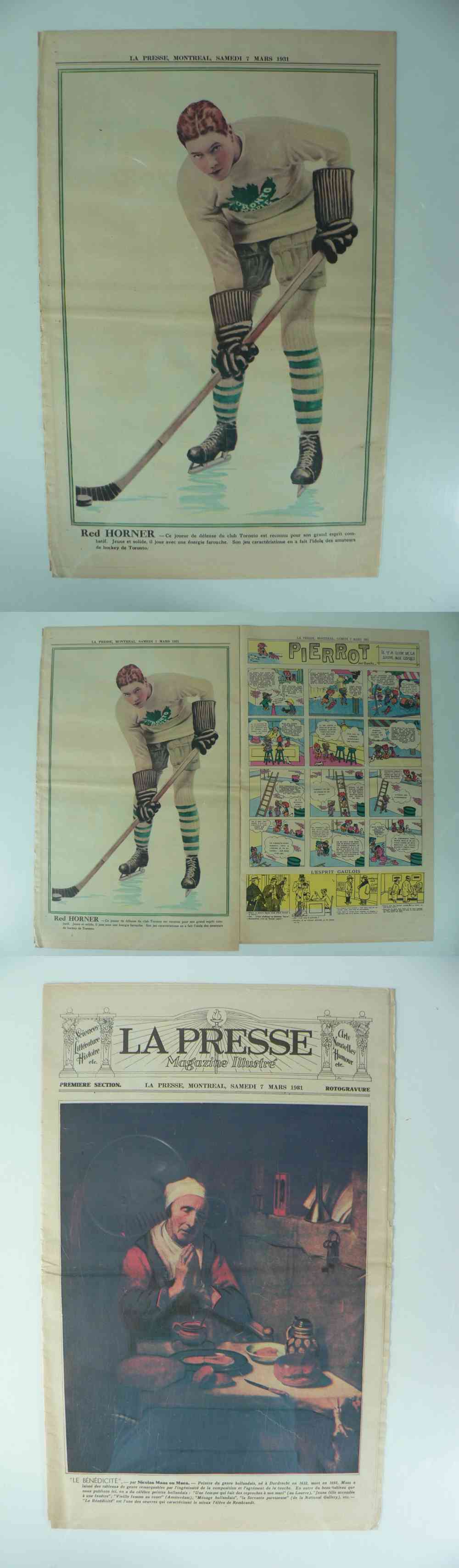 1931 LA PRESSE FULL NEWSPAPER INSIDE PHOTO R. HORNER photo 1931 LA PRESSE FULL NEWSPAPER INSIDE PHOTO R. HORNER photo