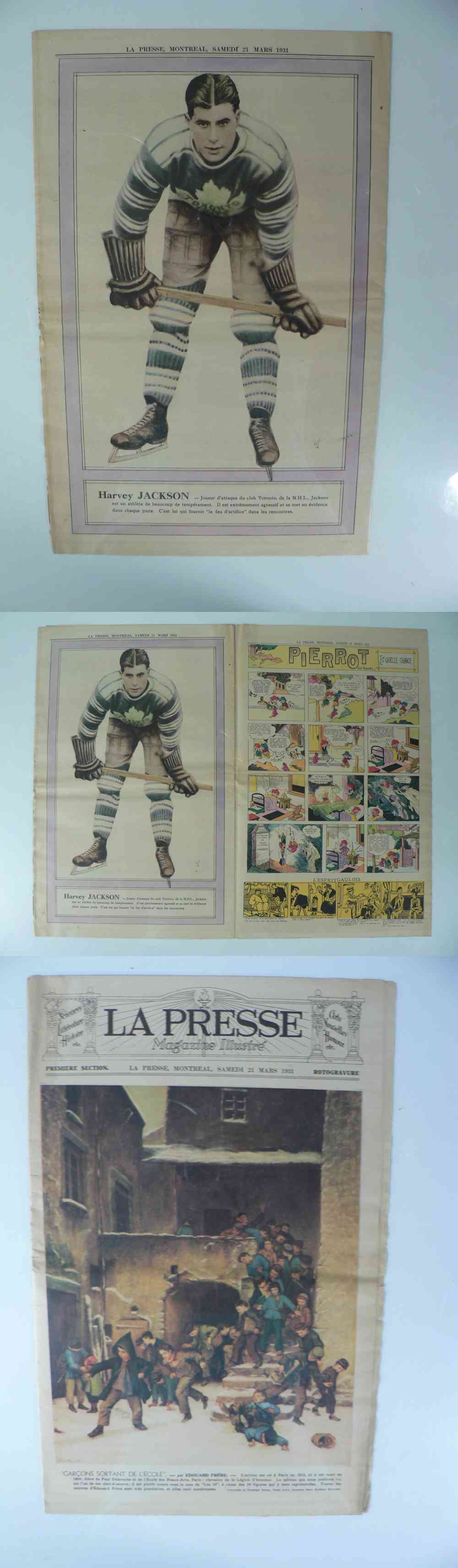 1931 LA PRESSE FULL NEWSPAPER INSIDE PHOTO H. JACKSON photo 1931 LA PRESSE FULL NEWSPAPER INSIDE PHOTO H. JACKSON photo