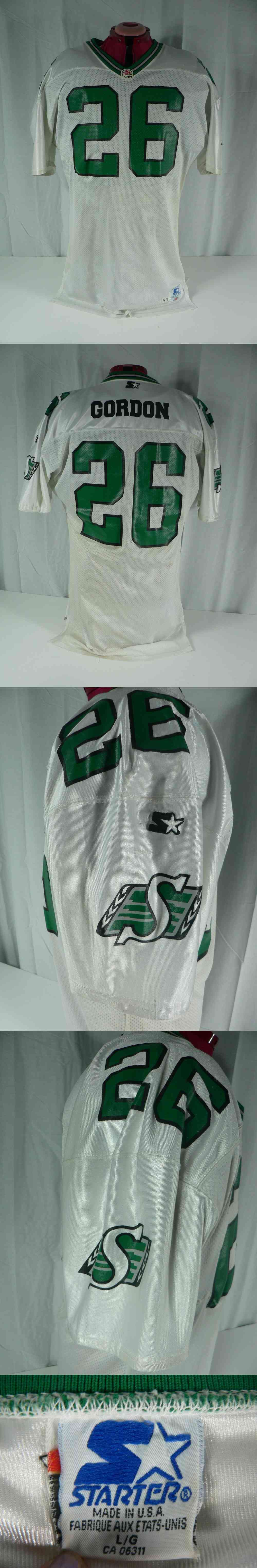 1993 CFL SASKATCHEWAN ROUGHRIDERS GORDON GAME WORN JERSEY photo 1993 CFL SASKATCHEWAN ROUGHRIDERS GORDON GAME WORN JERSEY photo