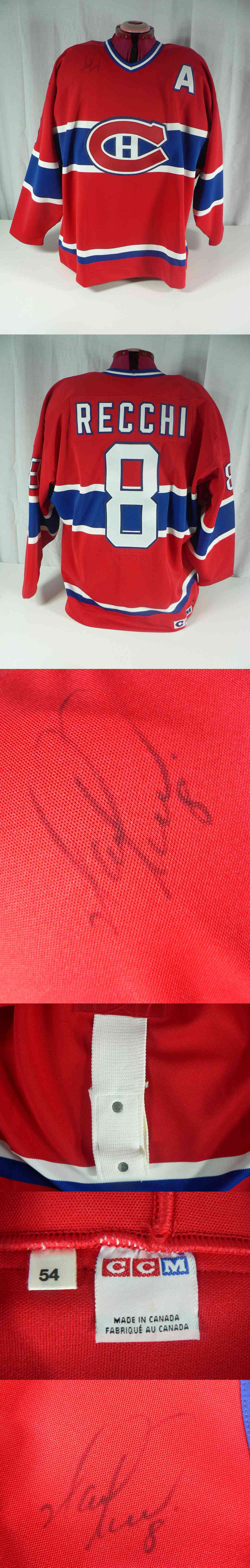 1990'S MONTREAL CANADIENS M. RECCHI AUTOGRAPHED GAME JERSEY photo 1990'S MONTREAL CANADIENS M. RECCHI AUTOGRAPHED GAME JERSEY photo