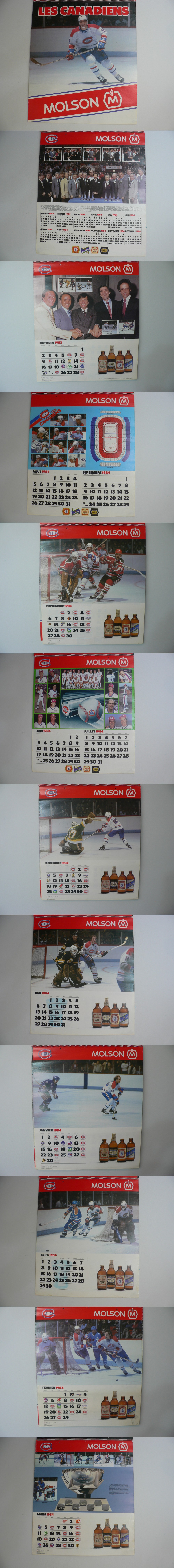 1983-84 MOLSON MONTREAL CANADIENS FULL CALENDAR photo 1983-84 MOLSON MONTREAL CANADIENS FULL CALENDAR photo