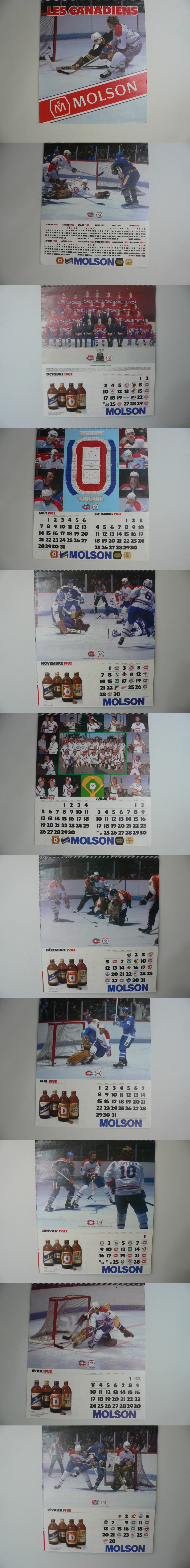 1982-83 MOLSON MONTREAL CANADIENS FULL CALENDAR photo 1982-83 MOLSON MONTREAL CANADIENS FULL CALENDAR photo
