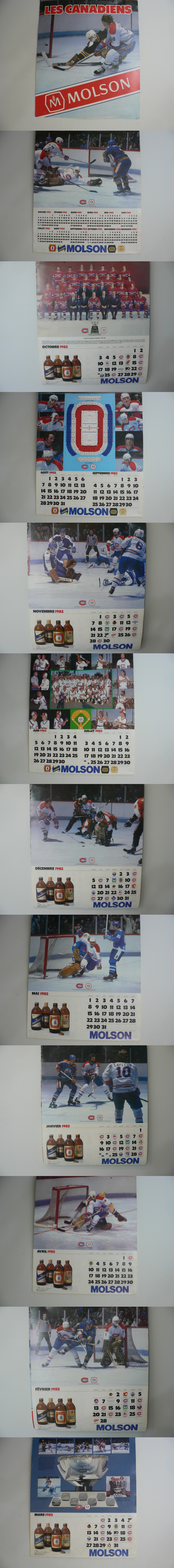 1982-83 MOLSON MONTREAL CANADIENS FULL CALENDAR photo 1982-83 MOLSON MONTREAL CANADIENS FULL CALENDAR photo