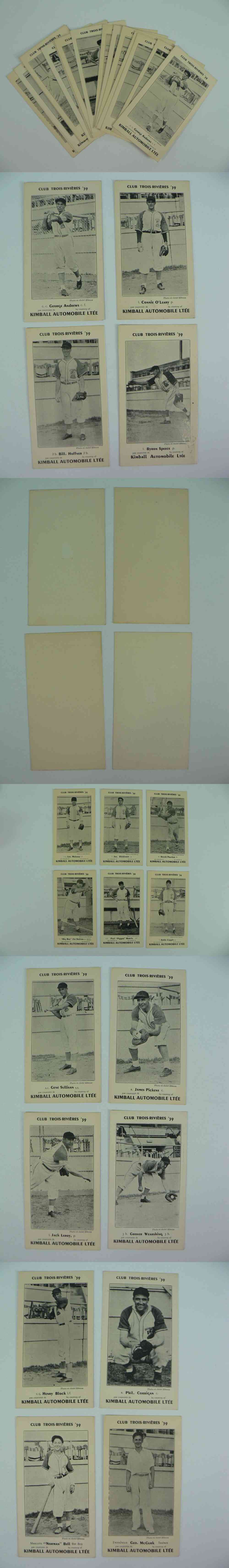 1939 TROIS RIVIERES TEAM POST CARD FULL SET 18/18 photo 1939 TROIS RIVIERES TEAM POST CARD FULL SET 18/18 photo