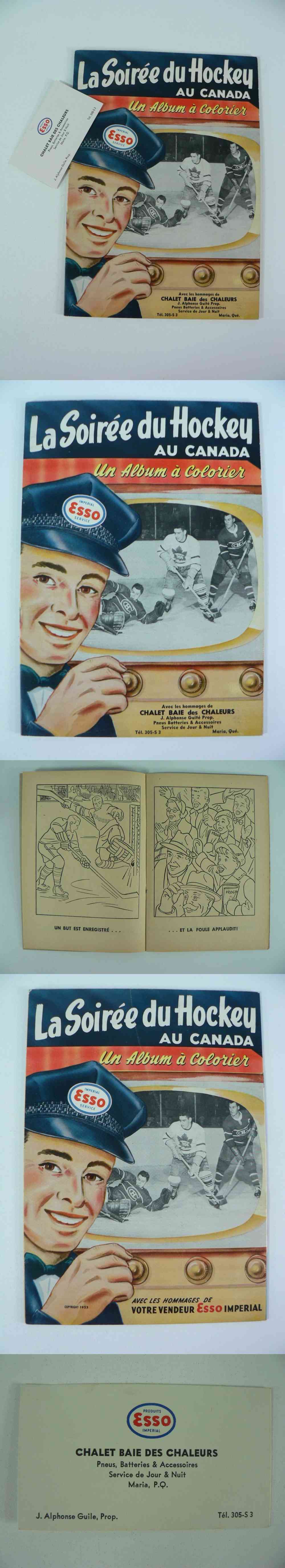 1953 ESSO HOCKEY CANADA COLOURING BOOK photo 1953 ESSO HOCKEY CANADA COLOURING BOOK photo