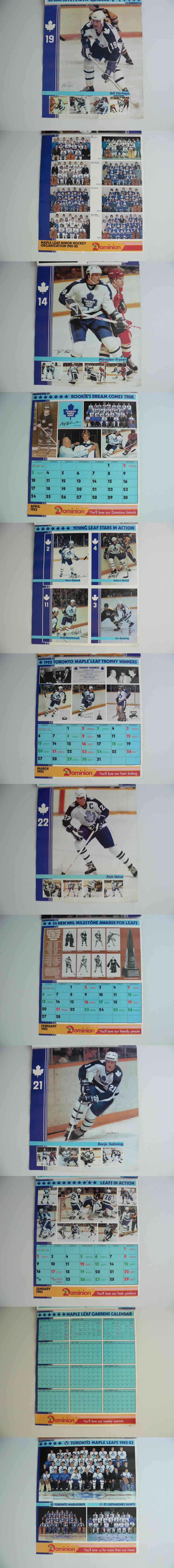 1982-83 TORONTO MAPLE LEAFS FULL CALENDAR photo 1982-83 TORONTO MAPLE LEAFS FULL CALENDAR photo
