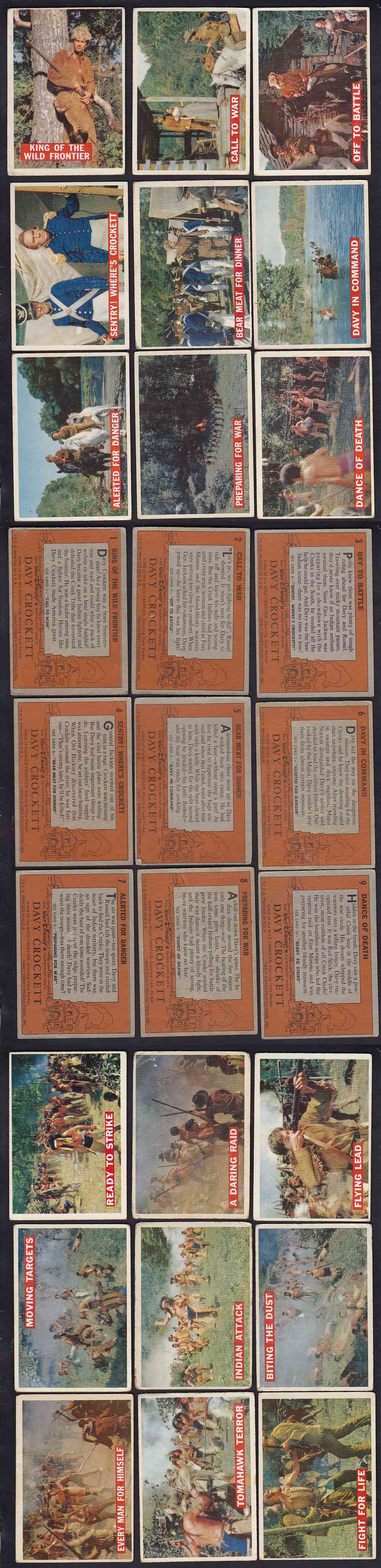 1956 TOPPS DAVY CROCKETT CARD FULL SET 80/80 photo 1956 TOPPS DAVY CROCKETT CARD FULL SET 80/80 photo