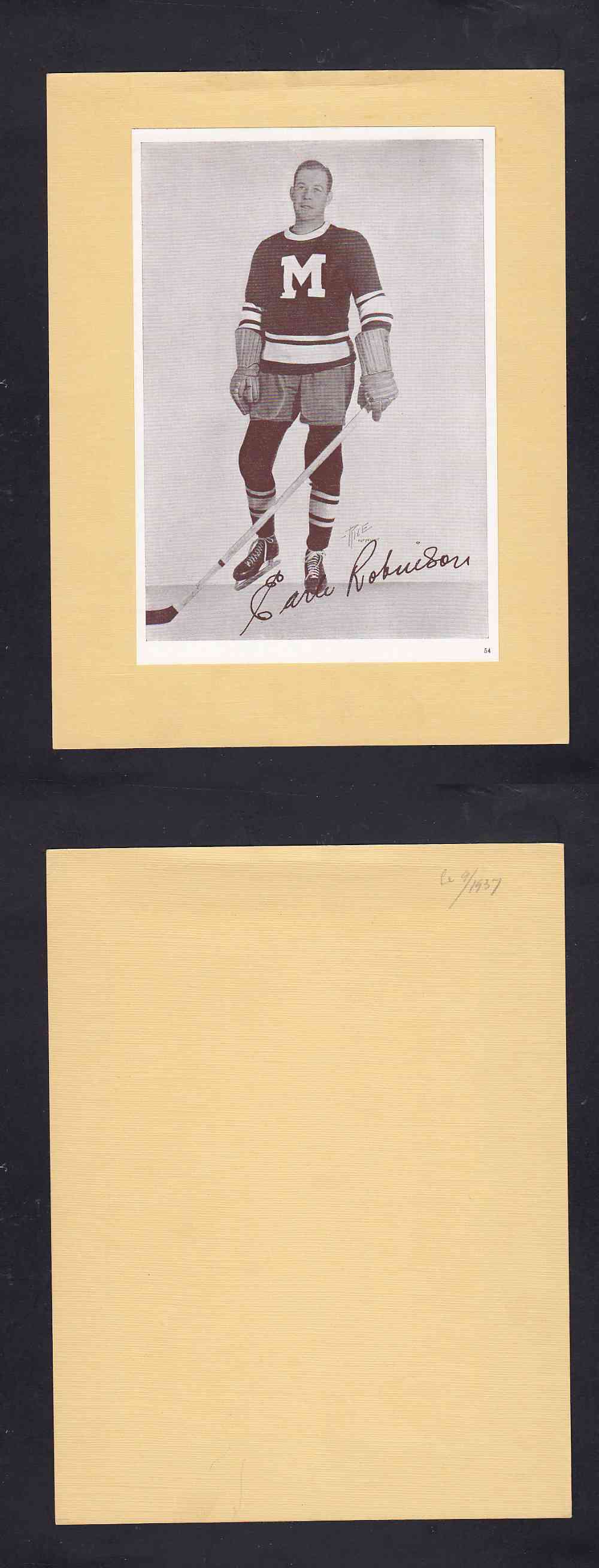 1935-40 CROWN BRAND PHOTO #54 E. ROBINSON photo 1935-40 CROWN BRAND PHOTO #54 E. ROBINSON photo