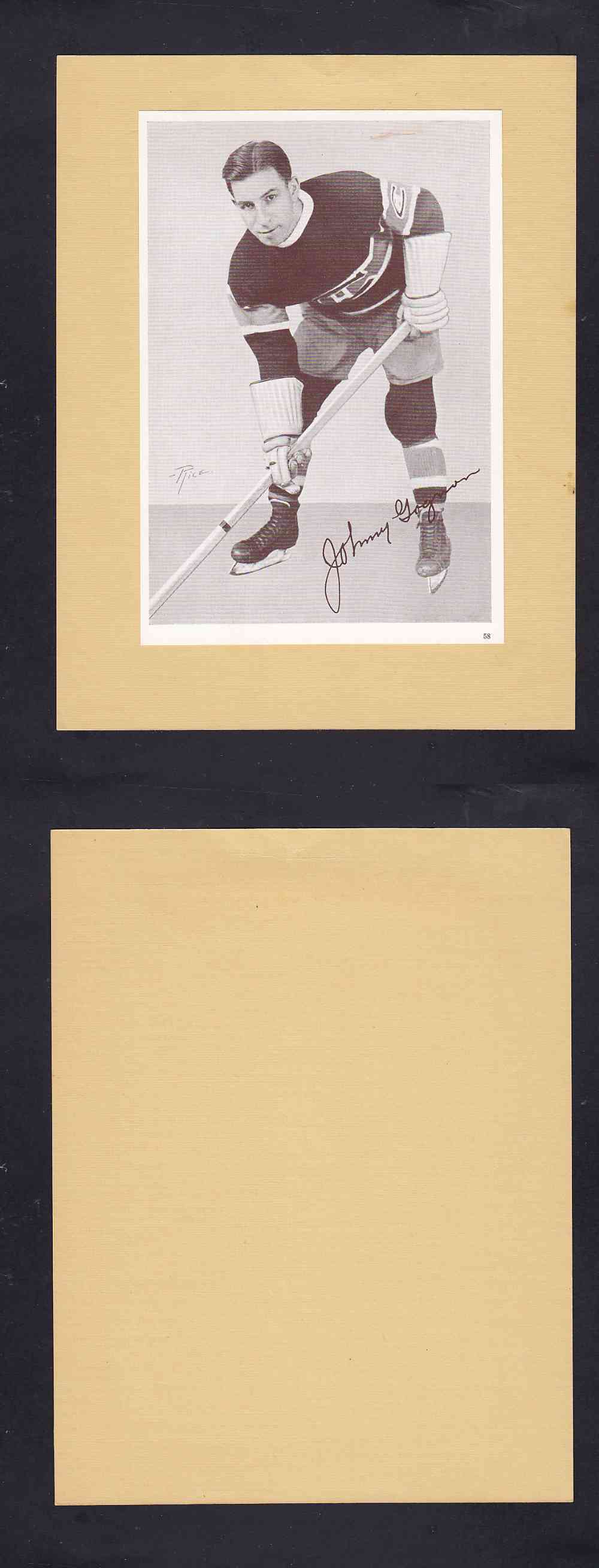 1935-40 CROWN BRAND PHOTO #58 J. GAGNON photo 1935-40 CROWN BRAND PHOTO #58 J. GAGNON photo
