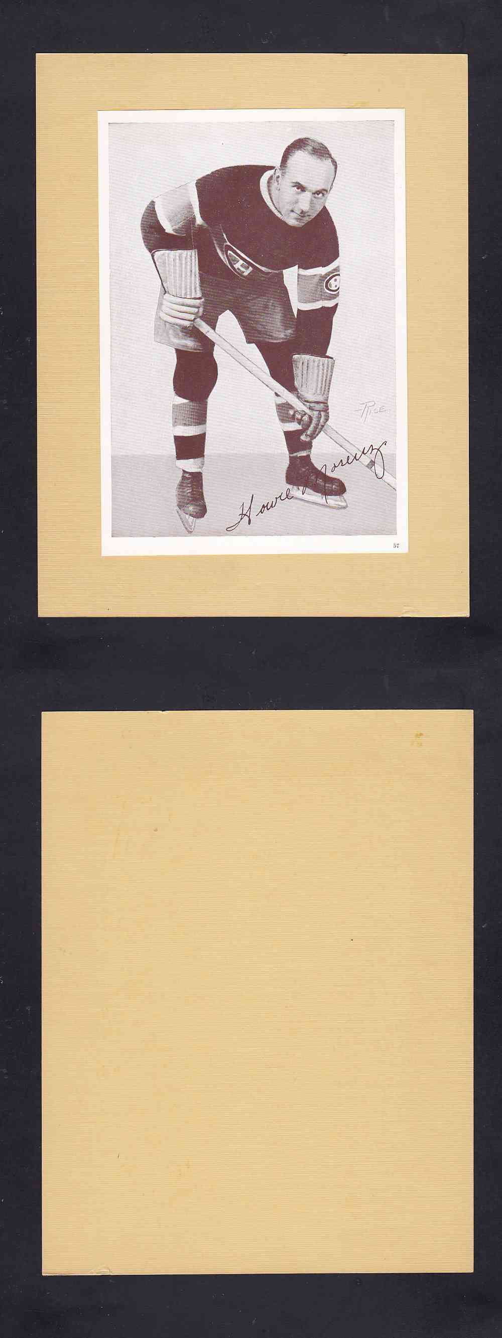 1935-40 CROWN BRAND PHOTO #57 H. MORENZ photo 1935-40 CROWN BRAND PHOTO #57 H. MORENZ photo