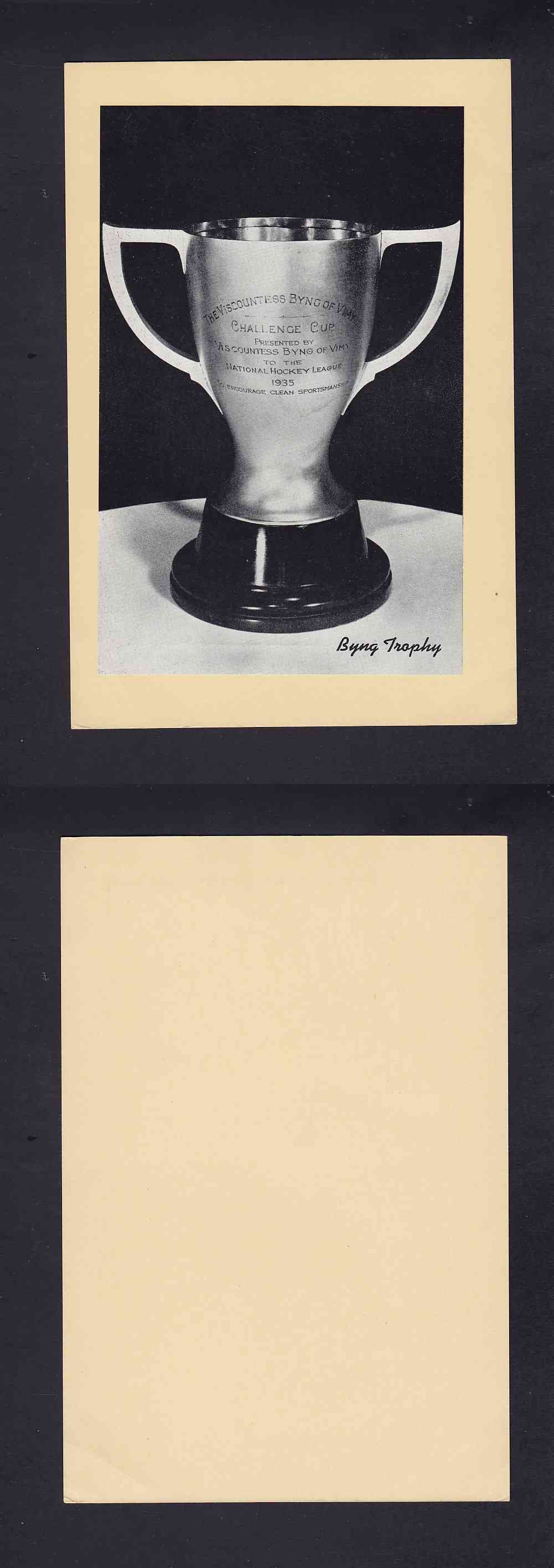 1934-43 BEEHIVE PHOTO GR.1 BYNG TROPHY photo 1934-43 BEEHIVE PHOTO GR.1 BYNG TROPHY photo