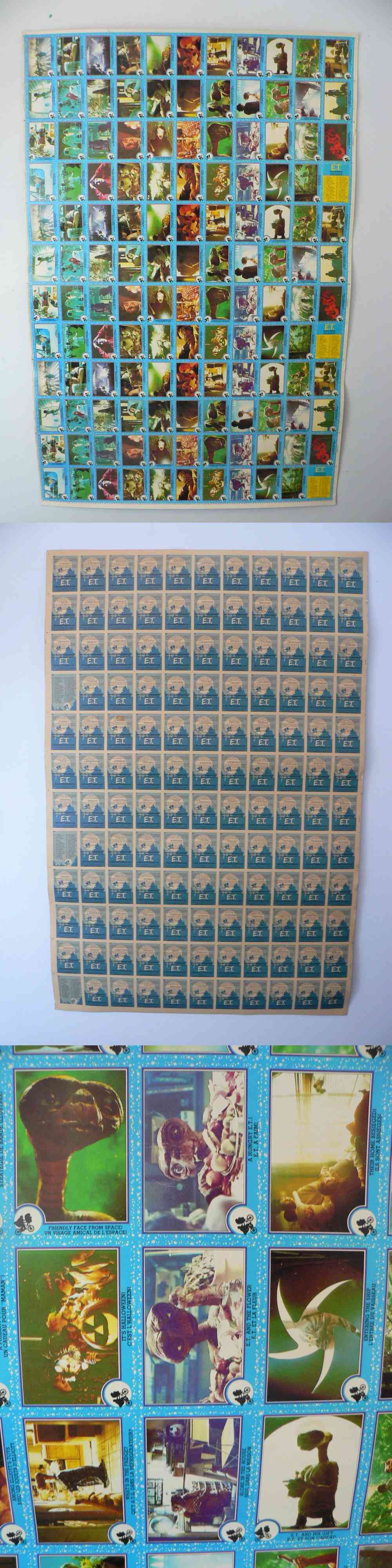 1982 O-PEE-CHEE E.T. CARD FULL SET UNCUT SHEET photo 1982 O-PEE-CHEE E.T. CARD FULL SET UNCUT SHEET photo