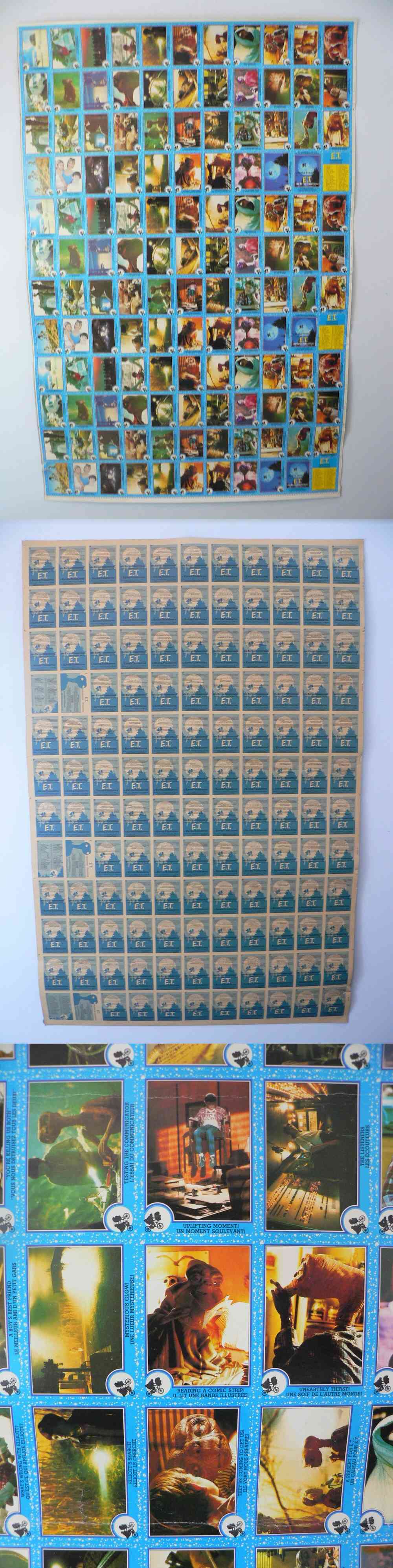 1982 O-PEE-CHEE E.T. CARD FULL SET UNCUT SHEET photo 1982 O-PEE-CHEE E.T. CARD FULL SET UNCUT SHEET photo