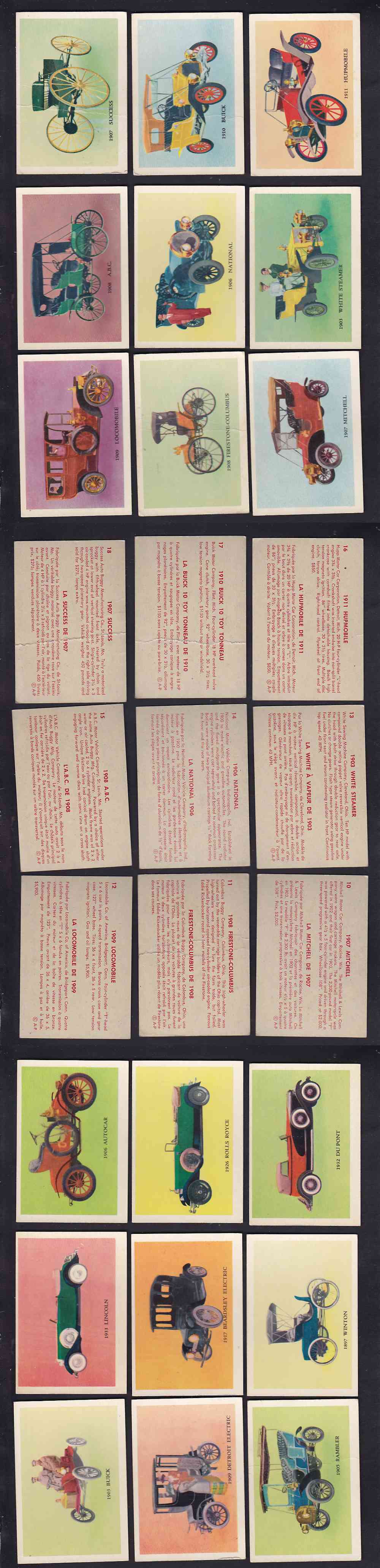 1956 PARKHURST CARS CARD FULL SET 63/63 photo 1956 PARKHURST CARS CARD FULL SET 63/63 photo