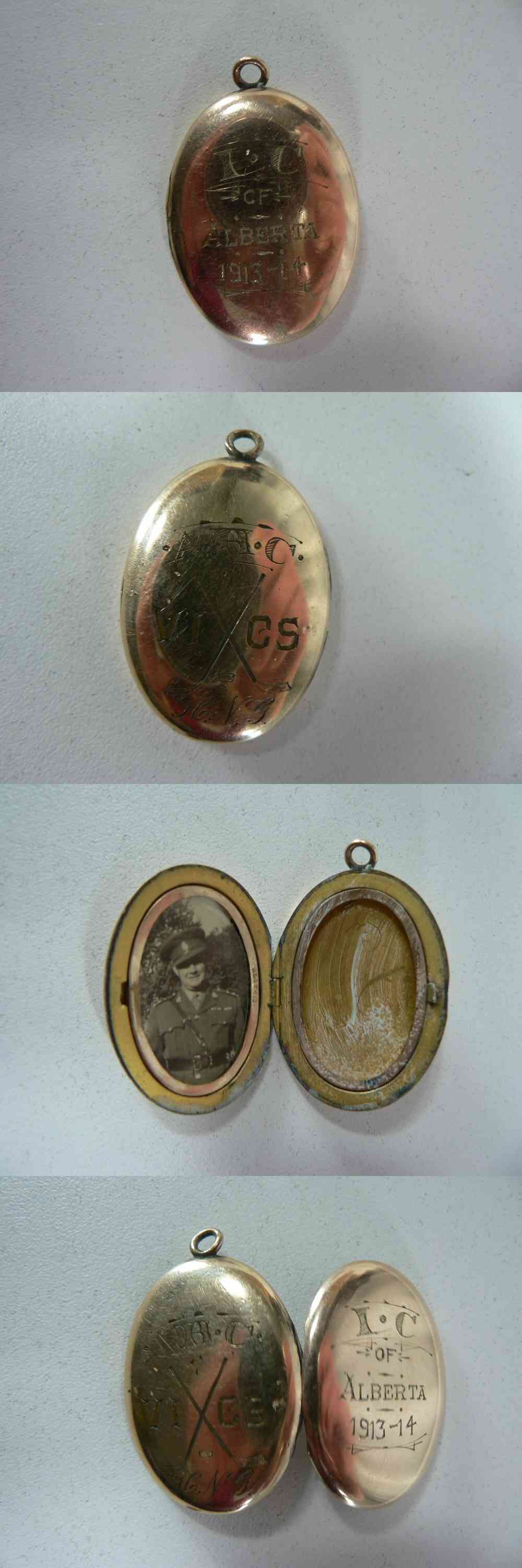1913-14 AHC ALBERTA SENIOR HOCKEY CHAMPION VICS GOLD CHARM photo 1913-14 AHC ALBERTA SENIOR HOCKEY CHAMPION VICS GOLD CHARM photo