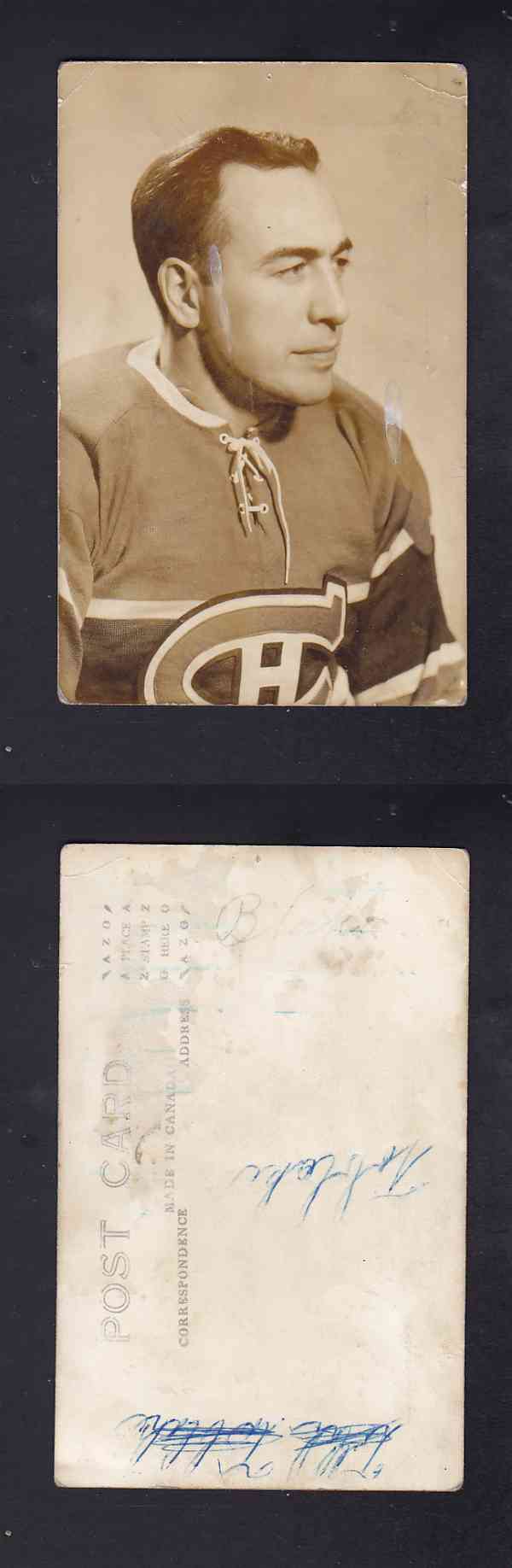 1940'S MONTREAL CANADIENS PORTRAIT POST CARD T. BLAKE photo 1940'S MONTREAL CANADIENS PORTRAIT POST CARD T. BLAKE photo
