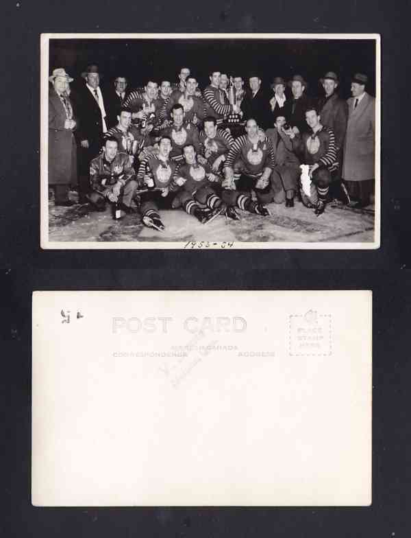 1953-54 MATANE RED ROCK HOCKEY TEAM POST CARD photo 1953-54 MATANE RED ROCK HOCKEY TEAM POST CARD photo