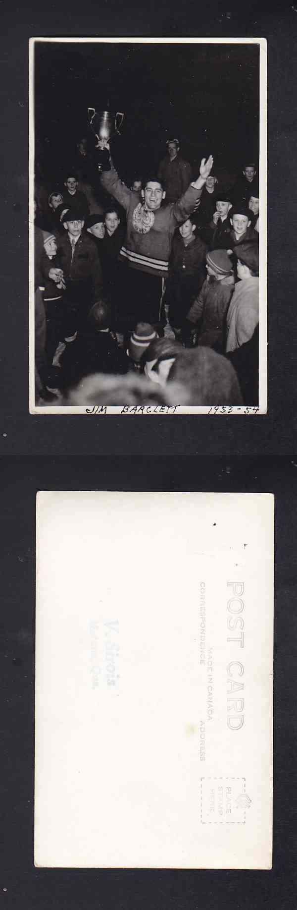 1953-54 MATANE RED ROCK HOCKEY TEAM POST CARD photo 1953-54 MATANE RED ROCK HOCKEY TEAM POST CARD photo
