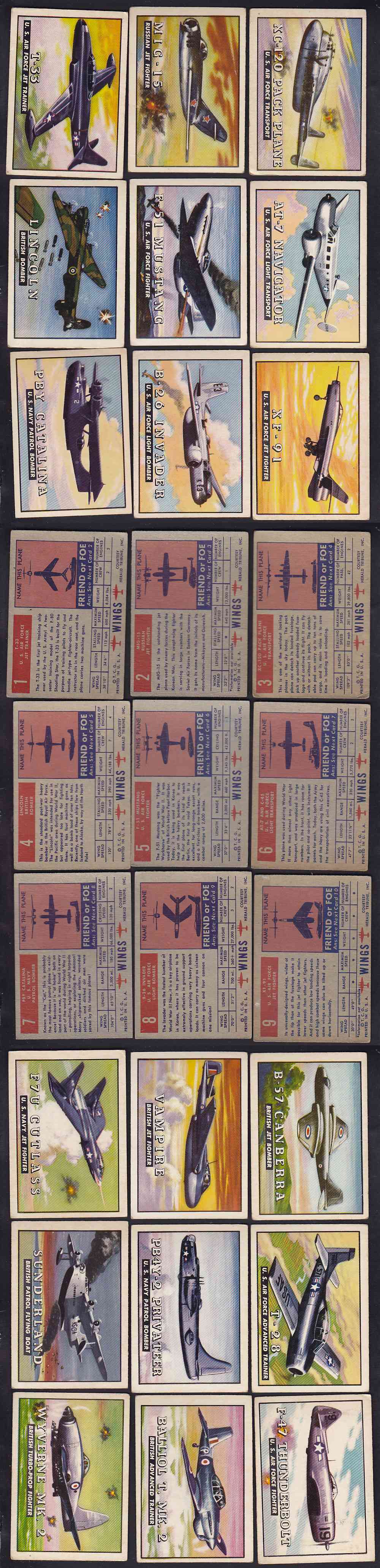 1952 TOPPS WINGS CARD FULL SET 200/200 photo 1952 TOPPS WINGS CARD FULL SET 200/200 photo