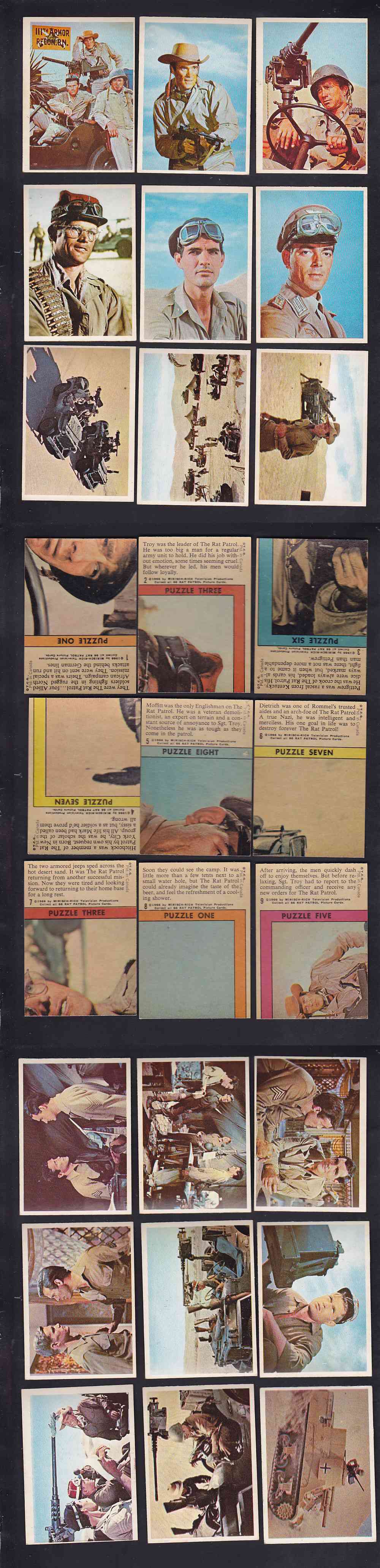 1966 TOPPS RAT PATROL CARD FULL SET 66/66 photo 1966 TOPPS RAT PATROL CARD FULL SET 66/66 photo