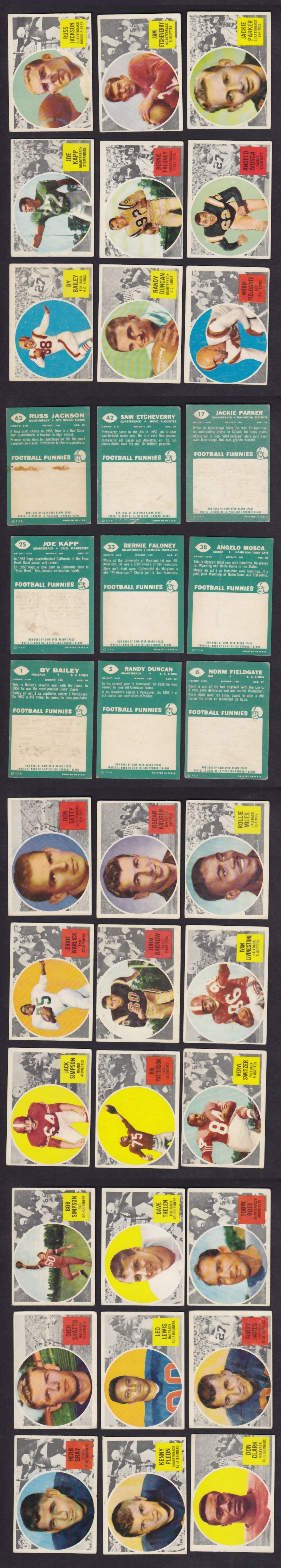 1960 CFL TOPPS FOOTBALL CARD FULL SET 88/88 photo 1960 CFL TOPPS FOOTBALL CARD FULL SET 88/88 photo