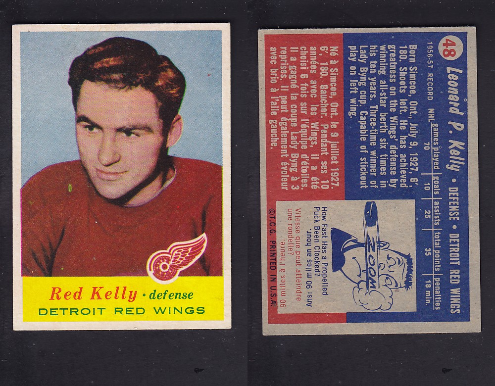 1957-58 TOPPS HOCKEY CARD #48 L. KELLY photo 1957-58 TOPPS HOCKEY CARD #48 L. KELLY photo