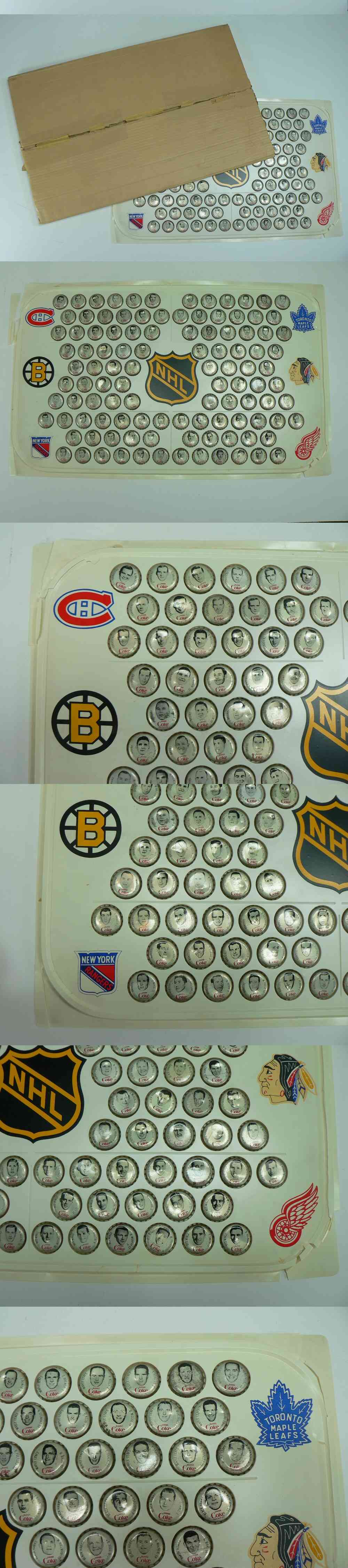 1964-65 COCA-COLA NHL CAPS FULL SET 108/108 WITH PLASTIC RINK & BOX photo 1964-65 COCA-COLA NHL CAPS FULL SET 108/108 WITH PLASTIC RINK & BOX photo