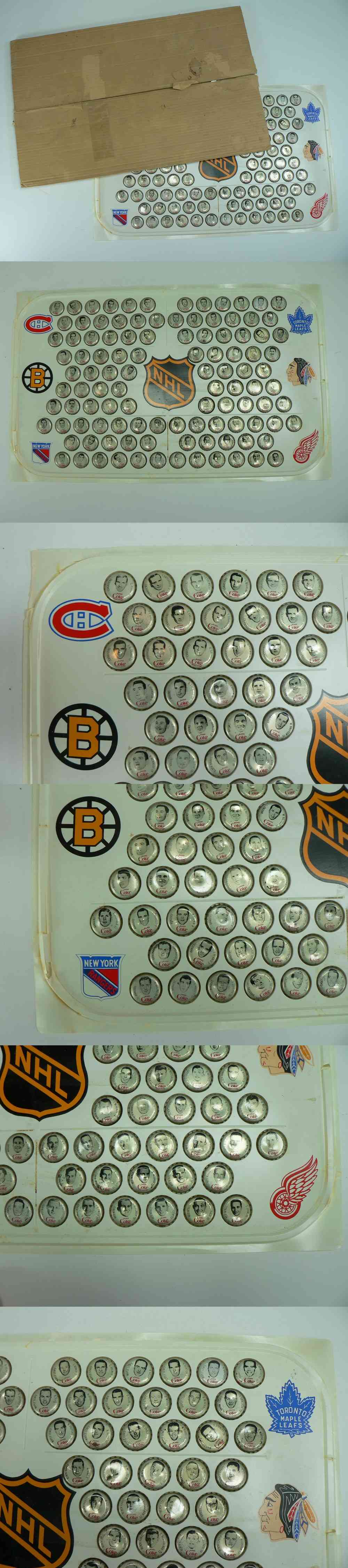 1964-65 COCA-COLA NHL CAPS FULL SET 108/108 WITH PLASTIC RINK & BOX photo 1964-65 COCA-COLA NHL CAPS FULL SET 108/108 WITH PLASTIC RINK & BOX photo