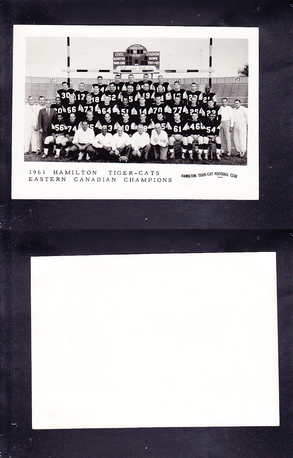 1961 CFL HAMILTON TIGER CATS TEAM PHOTO photo 1961 CFL HAMILTON TIGER CATS TEAM PHOTO photo