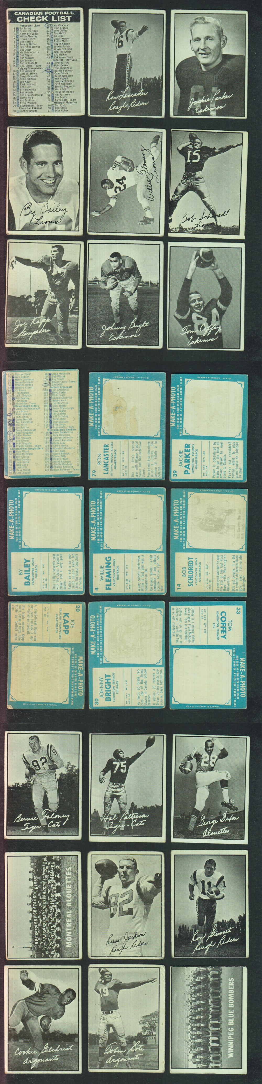 1961 CFL TOPPS FOOTBALL CARD FULL SET 132/132 photo 1961 CFL TOPPS FOOTBALL CARD FULL SET 132/132 photo