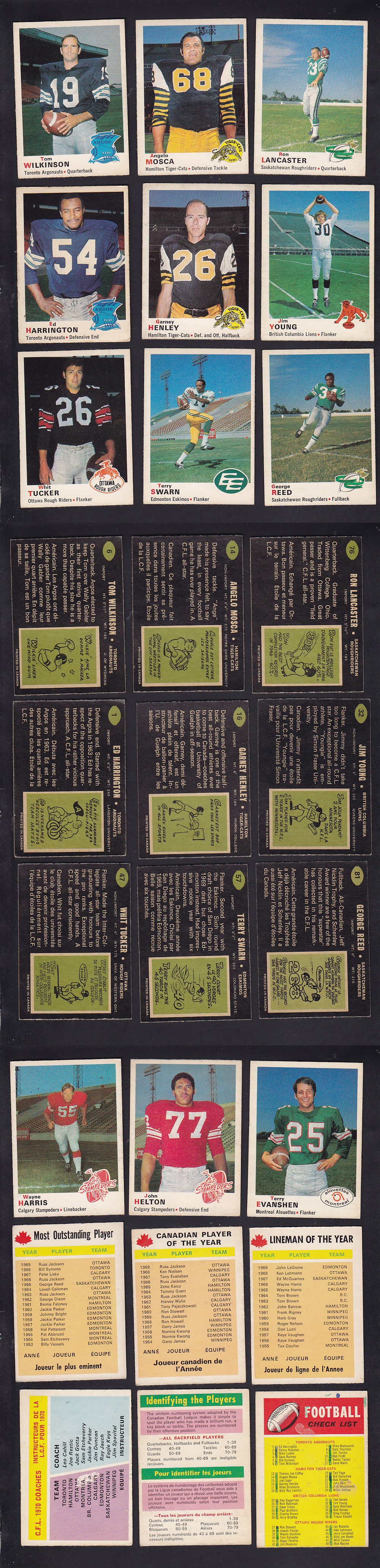 1970 CFL O-PEE-CHEE FOOTBALL CARD FULL SET 115/115 photo 1970 CFL O-PEE-CHEE FOOTBALL CARD FULL SET 115/115 photo
