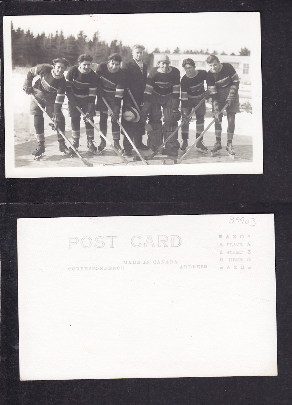 1910'S HOCKEY TEAM POST CARD photo 1910'S HOCKEY TEAM POST CARD photo