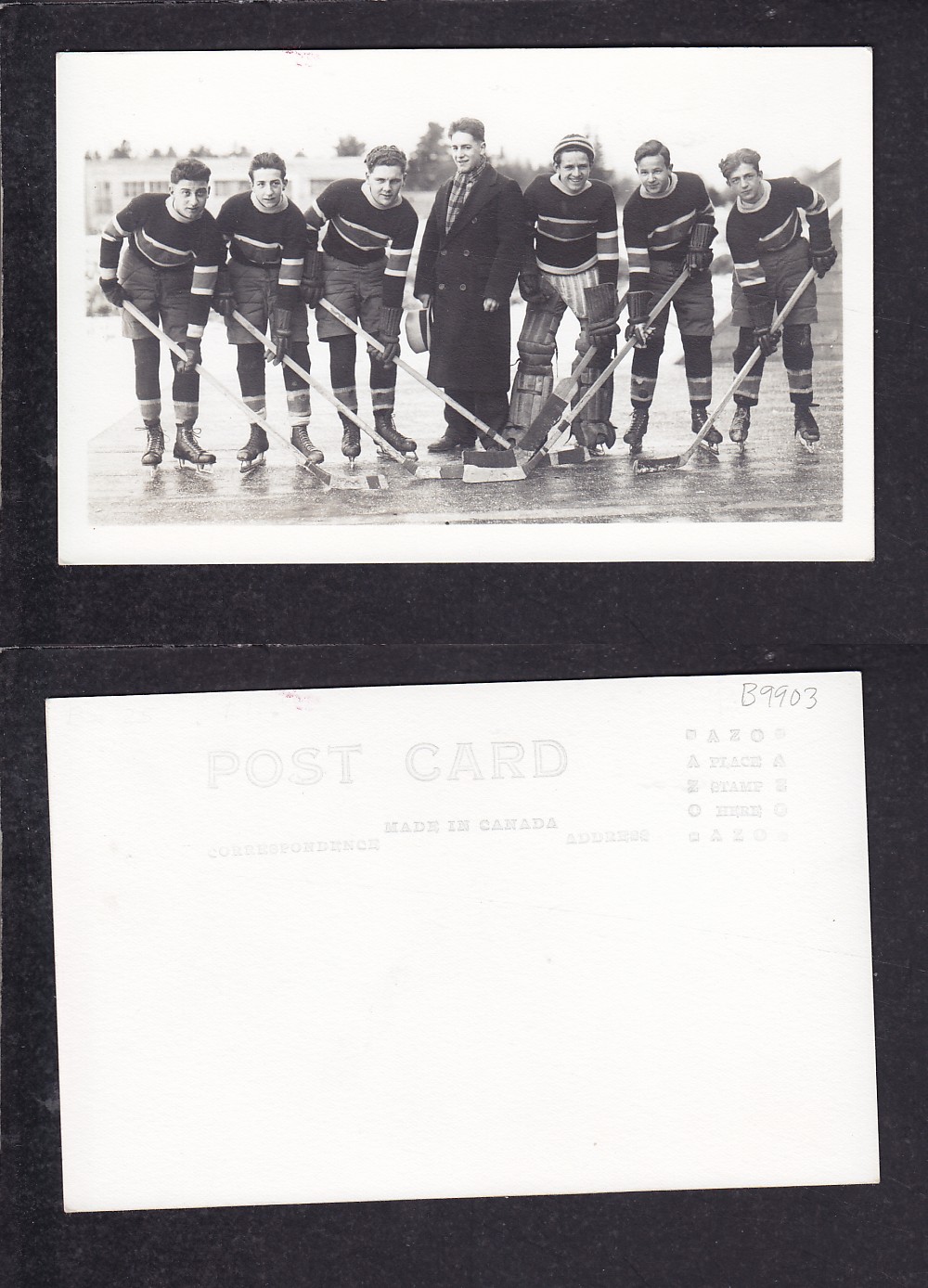 1910'S HOCKEY TEAM POST CARD photo 1910'S HOCKEY TEAM POST CARD photo