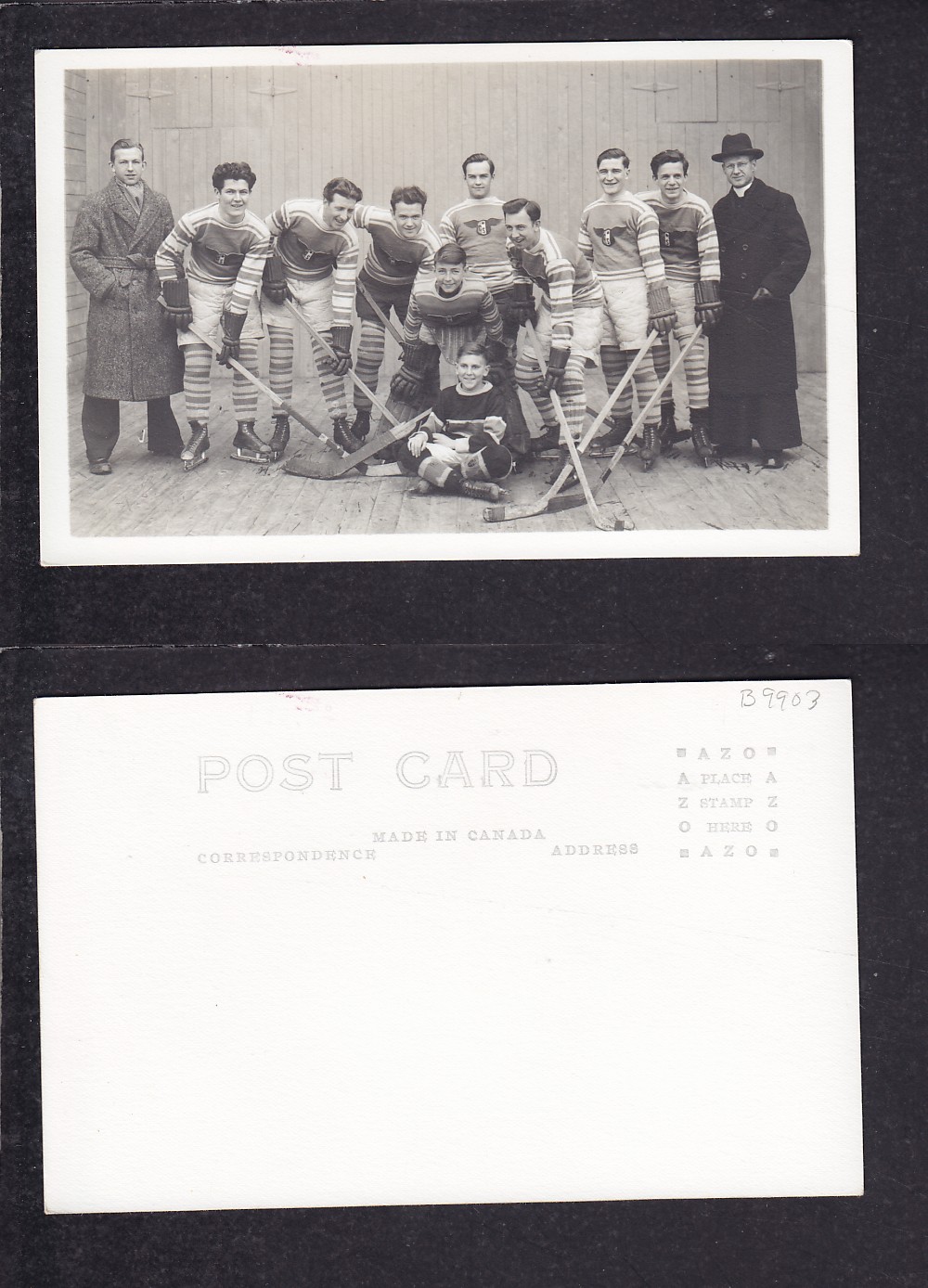 1910'S HOCKEY TEAM POST CARD photo 1910'S HOCKEY TEAM POST CARD photo