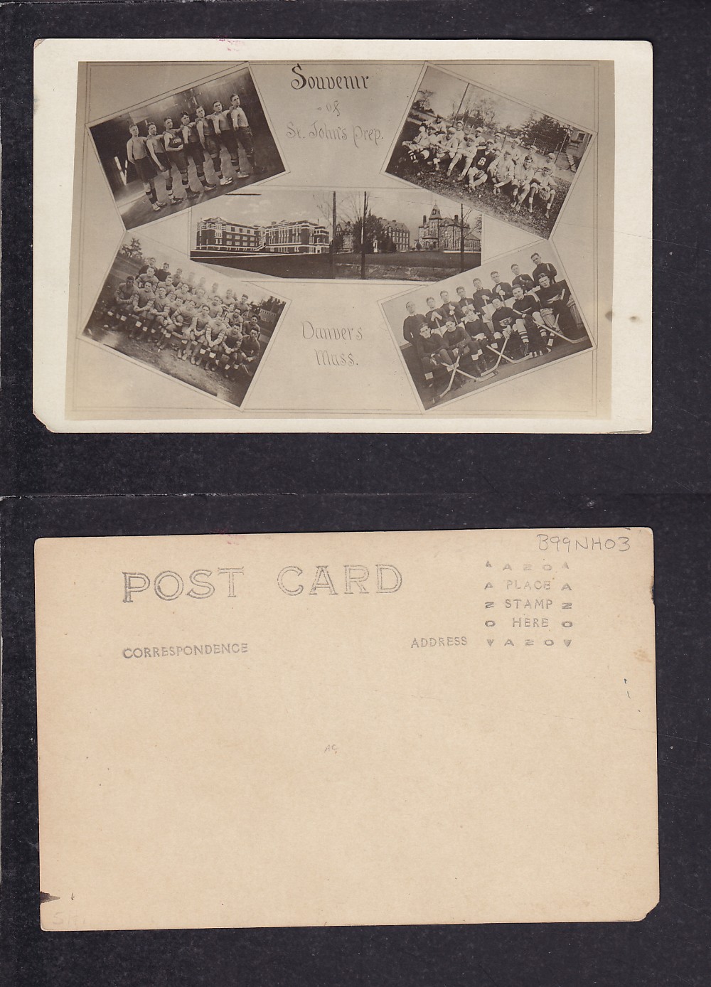 1910'S DANVERS HOCKEY TEAM POST CARD photo 1910'S DANVERS HOCKEY TEAM POST CARD photo