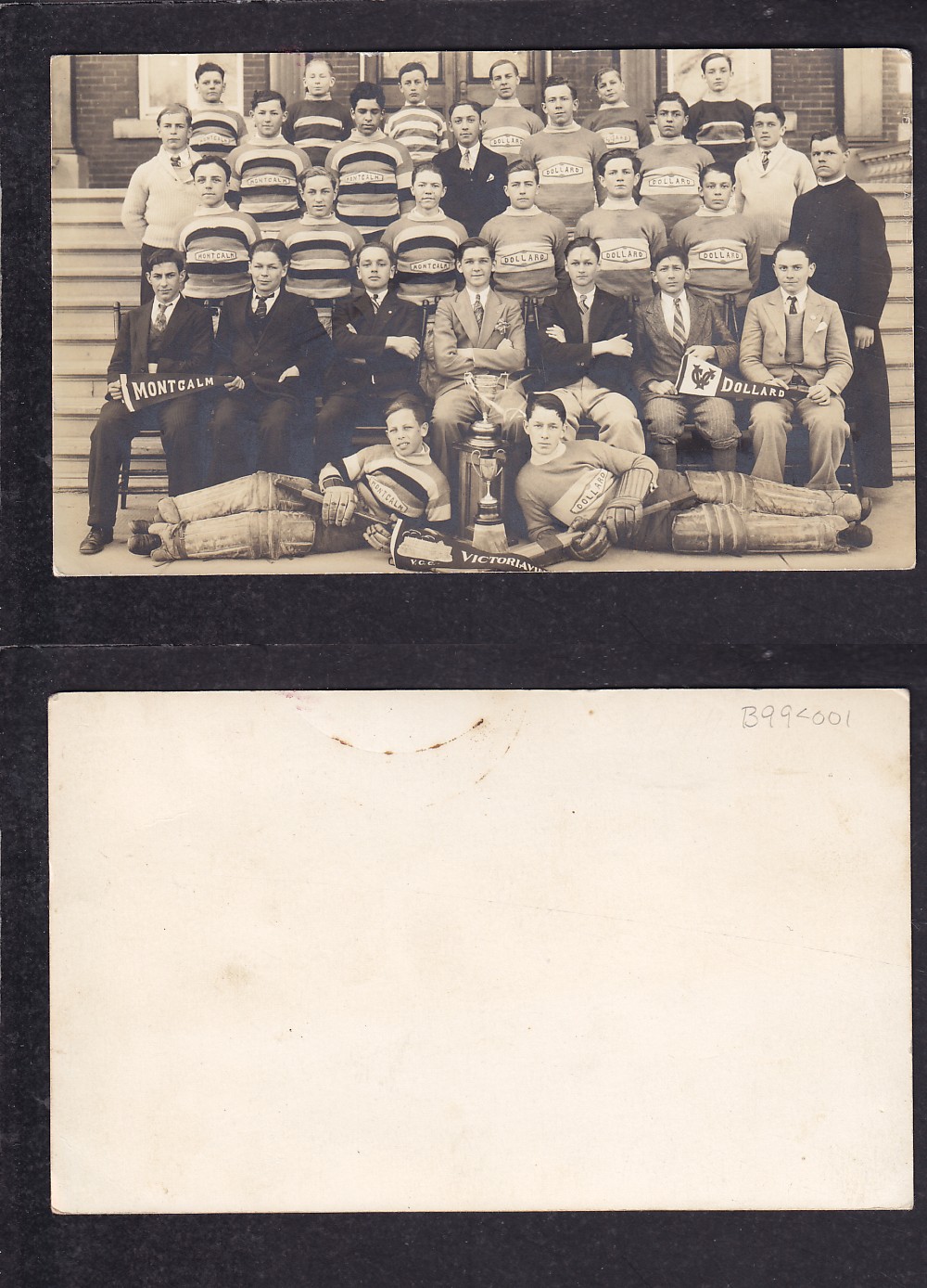 1910 VICTORIAVILLE HOCKEY TEAM POST CARD photo 1910 VICTORIAVILLE HOCKEY TEAM POST CARD photo