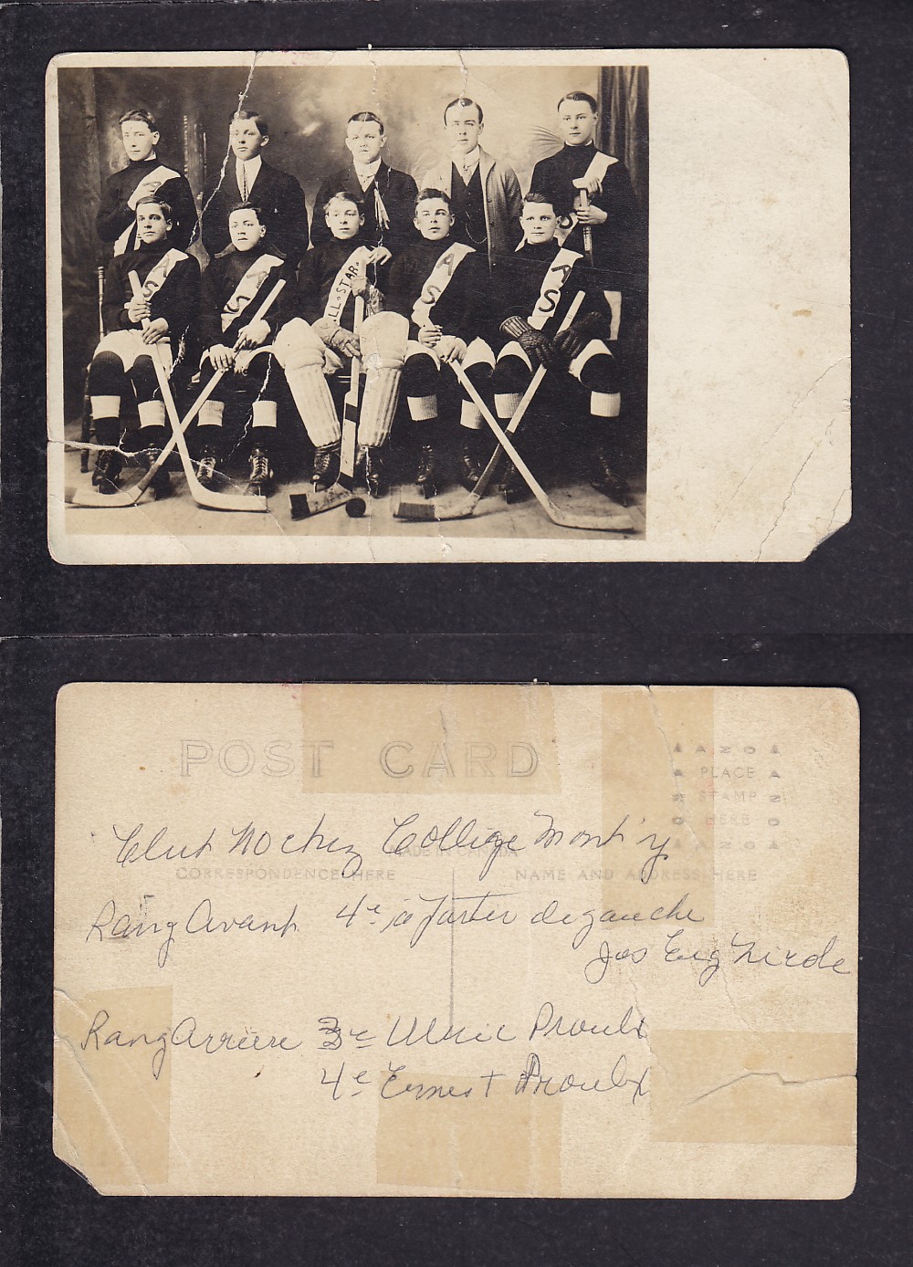 1900'S HOCKEY TEAM POST CARD photo 1900'S HOCKEY TEAM POST CARD photo
