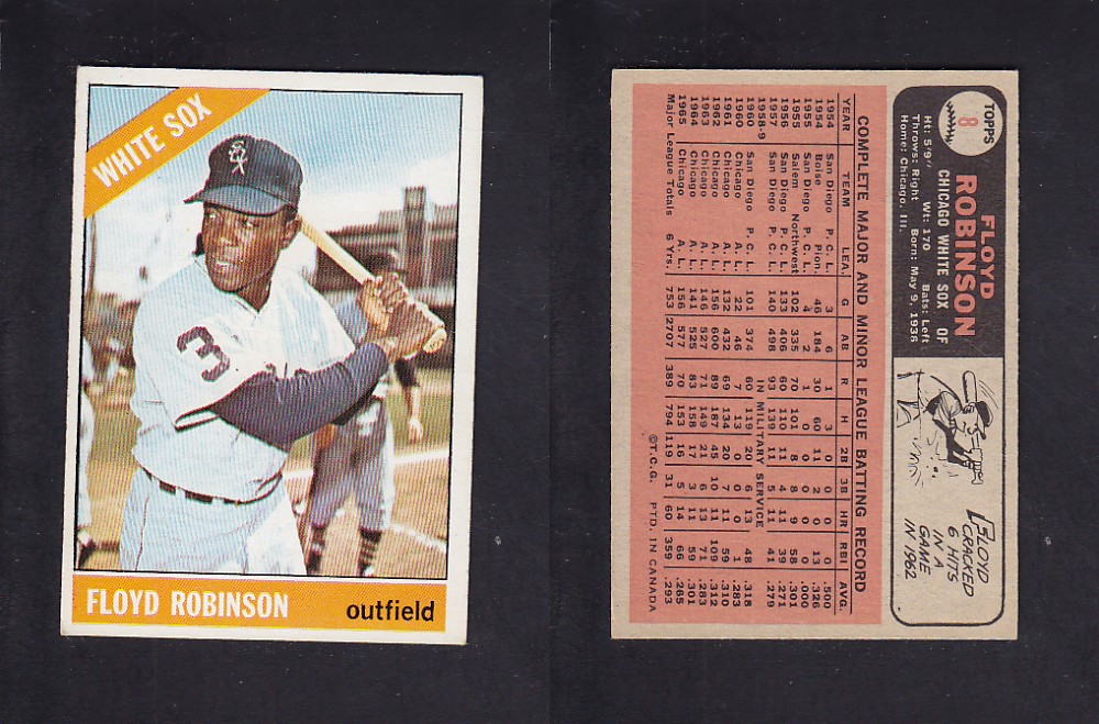 1966 O-PEE-CHEE BASEBALL CARD #8 F. ROBINSON photo 1966 O-PEE-CHEE BASEBALL CARD #8 F. ROBINSON photo