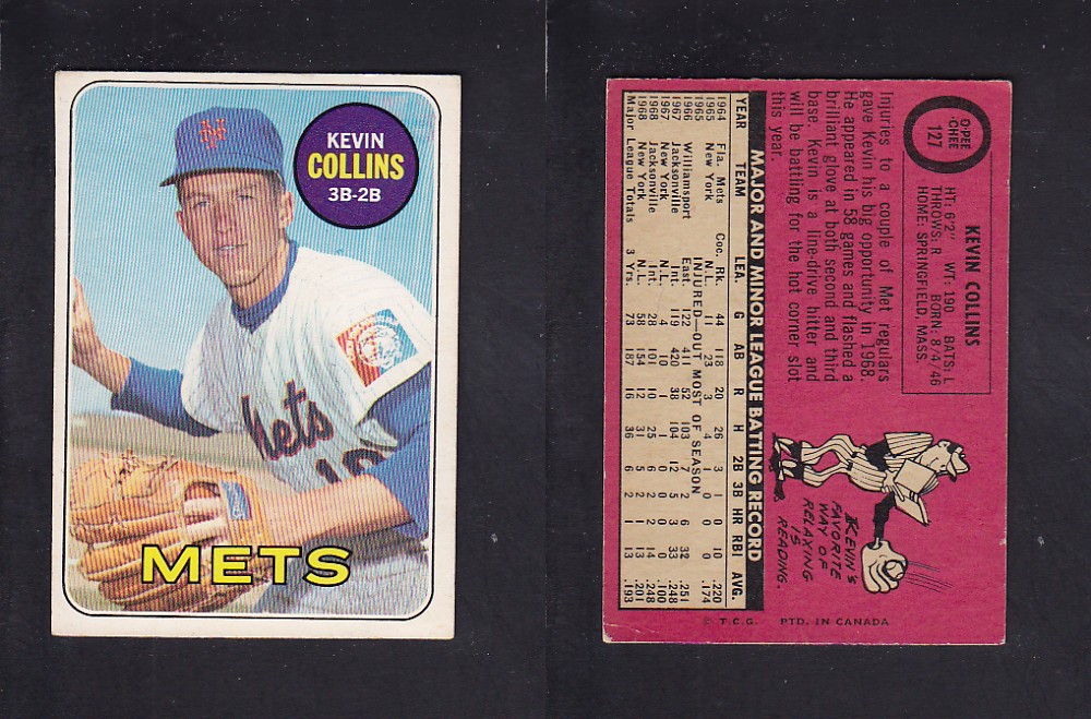 1969 O-PEE-CHEE BASEBALL CARD #127 K. COLLINS photo 1969 O-PEE-CHEE BASEBALL CARD #127 K. COLLINS photo