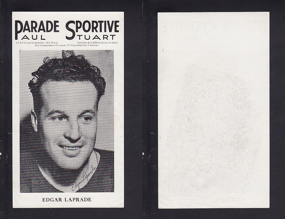 1943-47 PARADE SPORTIVE E. LAPRADE photo 1943-47 PARADE SPORTIVE E. LAPRADE photo