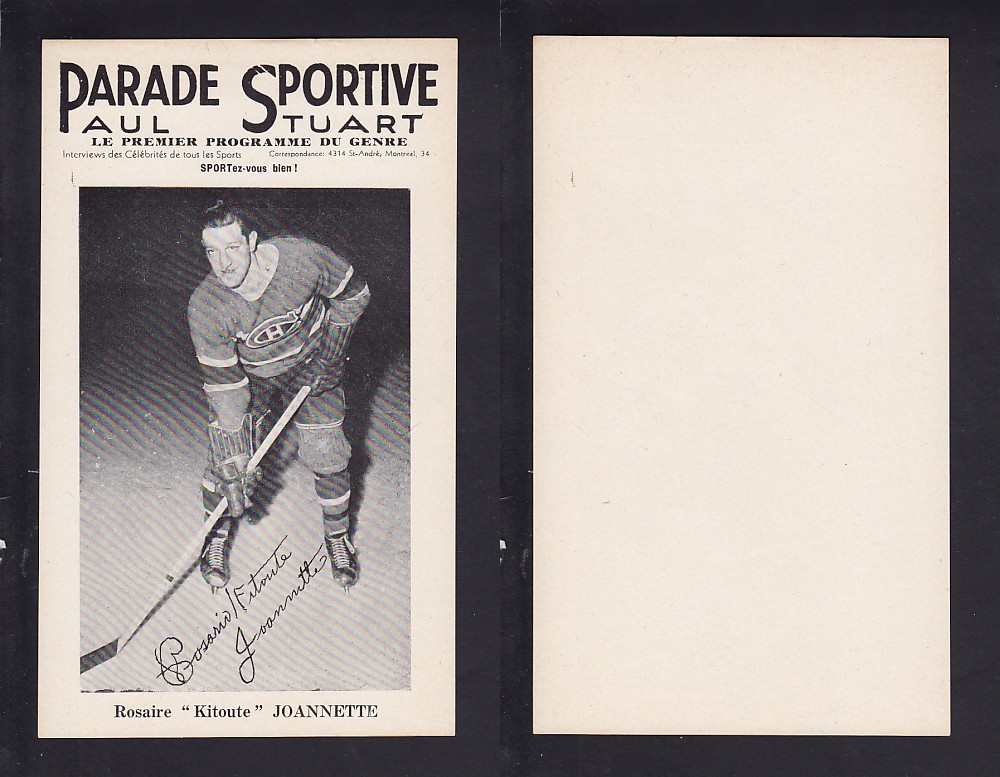 1943-47 PARADE SPORTIVE K. JOANNETTE photo 1943-47 PARADE SPORTIVE K. JOANNETTE photo