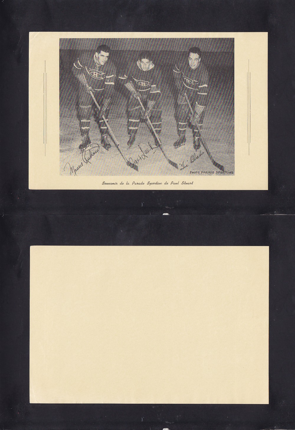 1943-47 PARADE SPORTIVE TRIO RICHARD, LACH, BLAKE photo 1943-47 PARADE SPORTIVE TRIO RICHARD, LACH, BLAKE photo