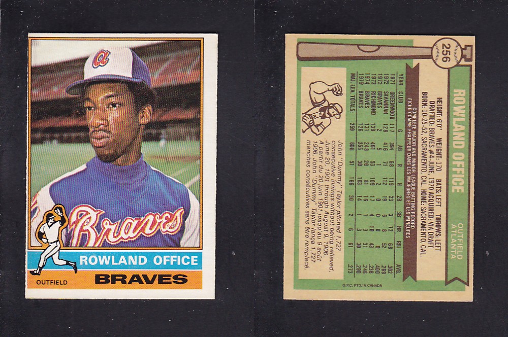 1976 O-PEE-CHEE BASEBALL CARD #256 R. OFFICE photo 1976 O-PEE-CHEE BASEBALL CARD #256 R. OFFICE photo